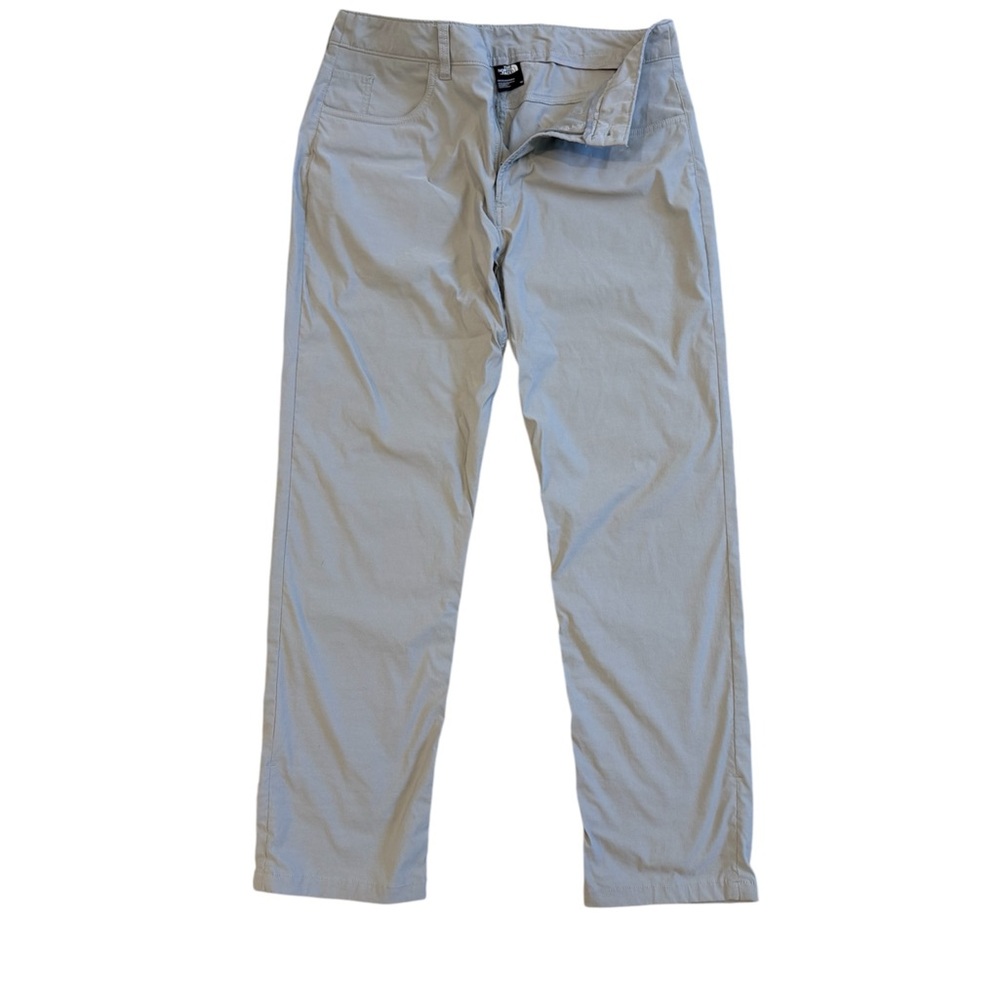 Men's Light Gray Northface Casual Pants - Timeless Straight Fit 32